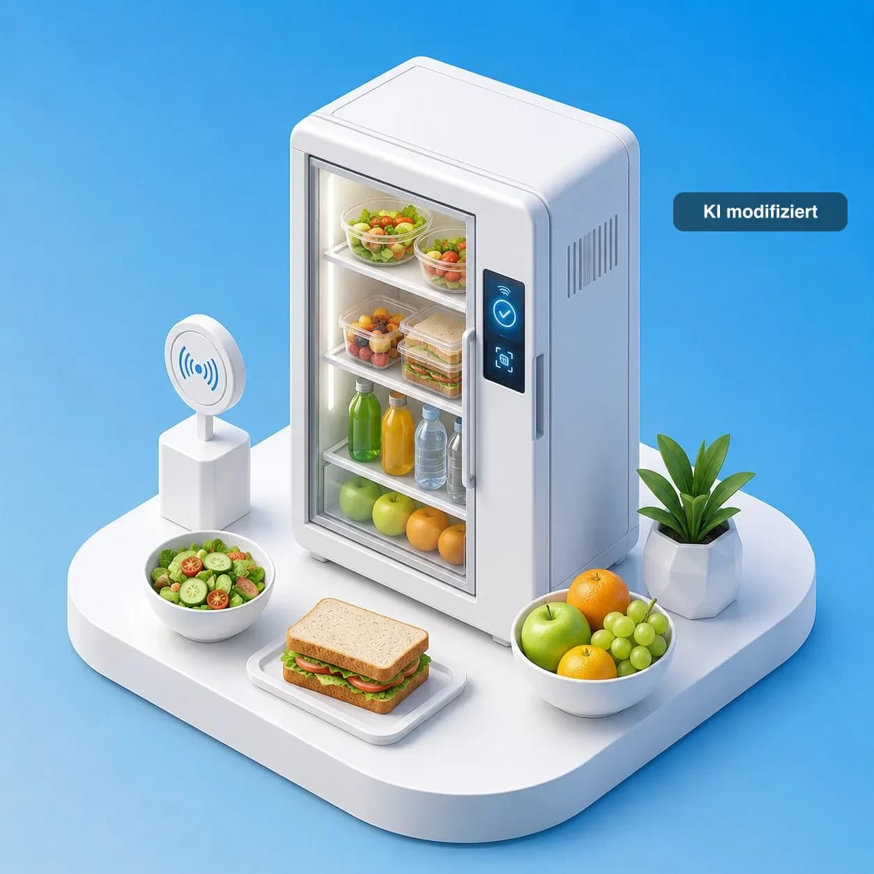 Frische-Automaten & Smart Fridges — Symbolbild, KI modifiziert
