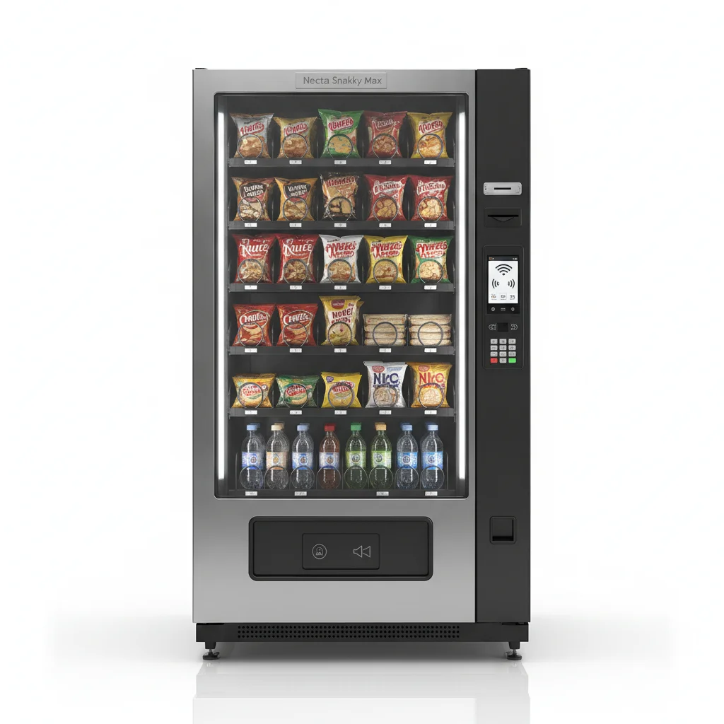 Klassischer Snackautomat im Büroflur