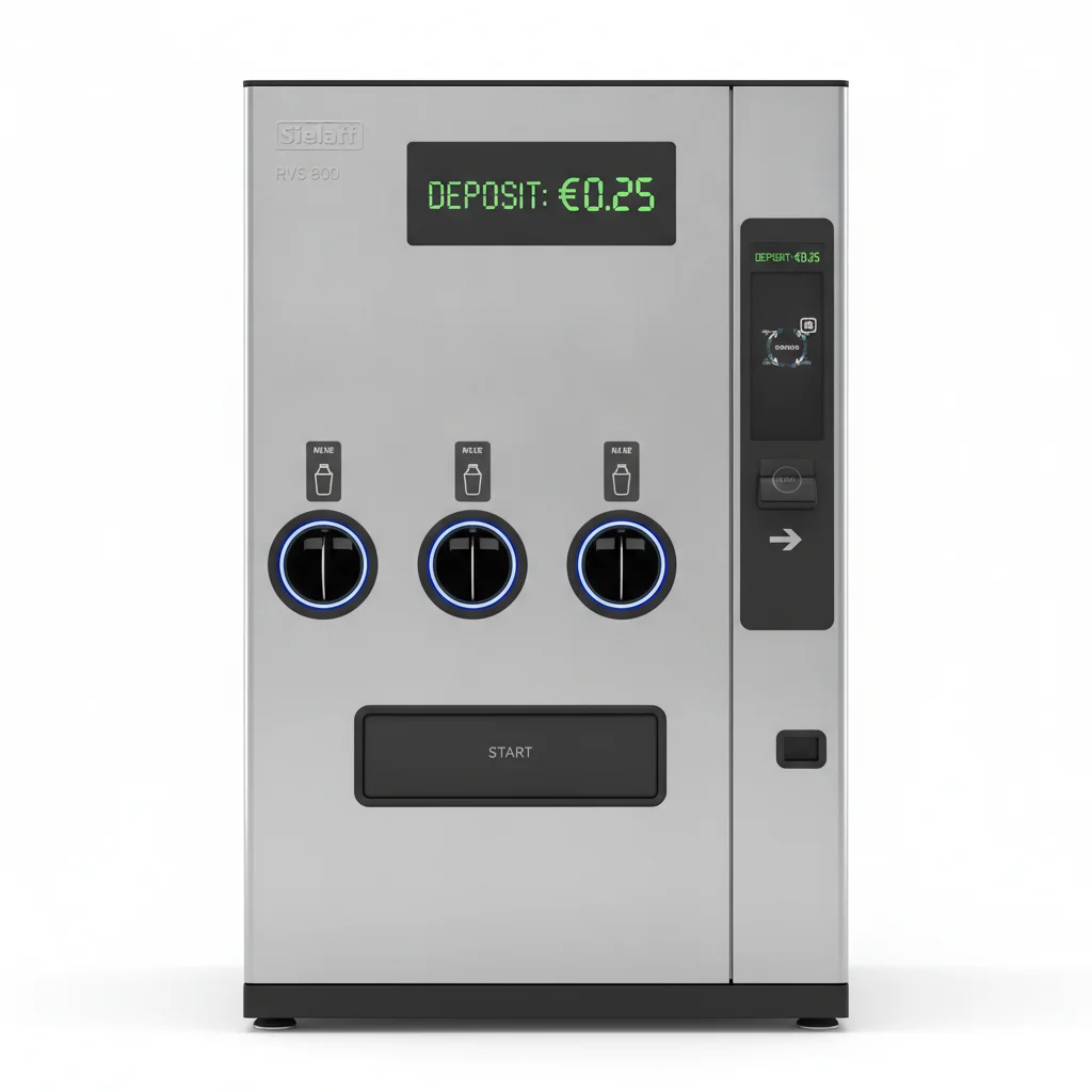 Sielaff RVS 800 Pfandautomat im Eingangsbereich
